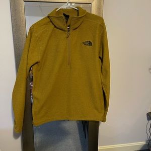 Olive green The North Face half zip MENS